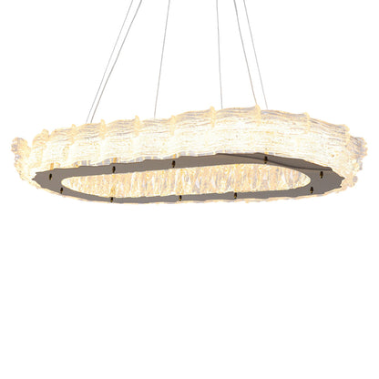 Noelle LED Chandelier, Stainless Steel, 90×40×80cm - Solitaire Gold-نجفة ليد نويل، استانلس ستيل، 90×40×80 سم - سوليتير ذهبي