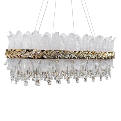 Nerelle LED Chandelier, Stainless Steel, 80×30×75cm - Solitaire Gold-نجفة ليد نيريل، استانلس ستيل، 80×30×75 سم - سوليتير ذهبي