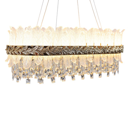 Nerelle LED Chandelier, Stainless Steel, 80×30×75cm - Solitaire Gold-نجفة ليد نيريل، استانلس ستيل، 80×30×75 سم - سوليتير ذهبي