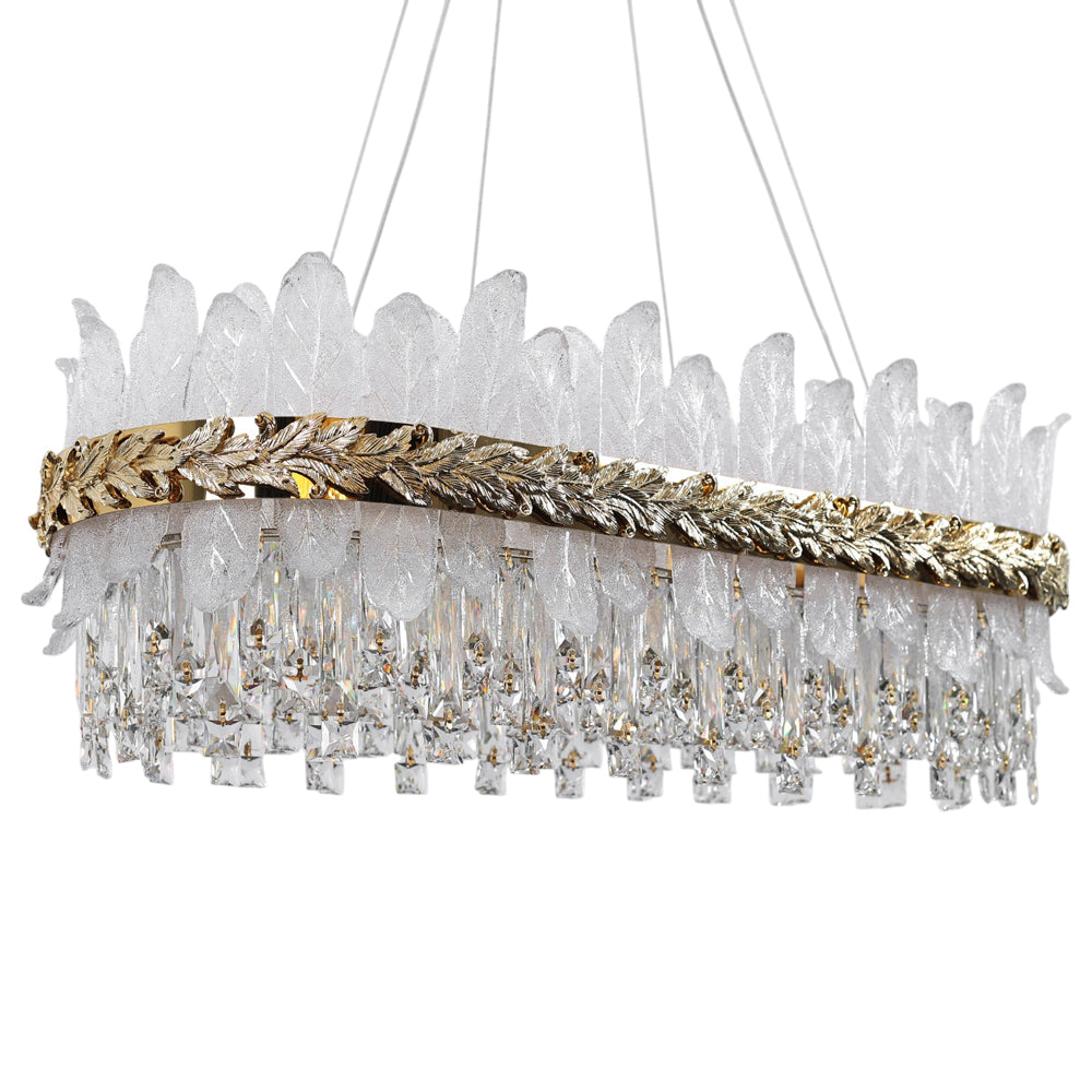 Nerelle LED Chandelier, Stainless Steel, 80×30×75cm - Solitaire Gold-نجفة ليد نيريل، استانلس ستيل، 80×30×75 سم - سوليتير ذهبي
