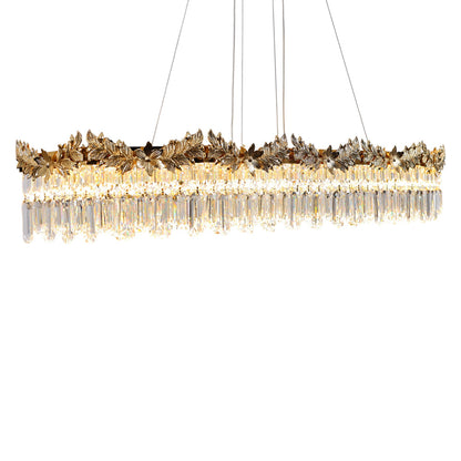 Mirielle LED Chandelier, Stainless Steel, 110×40×75cm - Solitaire Gold-نجفة ليد ميرييل، استانلس ستيل، 110×40×75 سم - سوليتير ذهبي