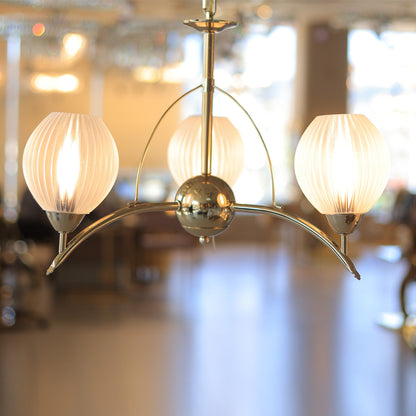 Mizar Chandelier, 3 Lights, Metal, 52×55cm - Solitaire Gold
