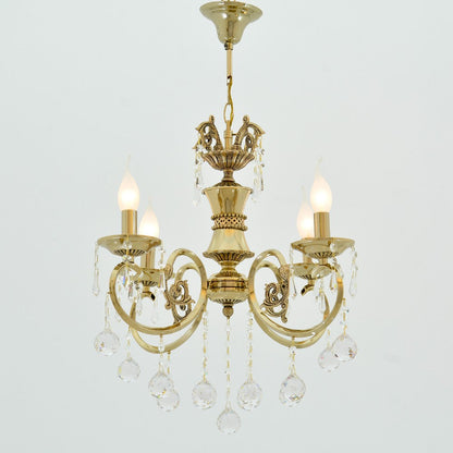 Nancy Chandelier, 4 Lights, Metal, 45×60cm - Solitaire Gold-نجفة نانسي، 4 لمبة، معدن، 45×60 سم - سوليتير ذهبي