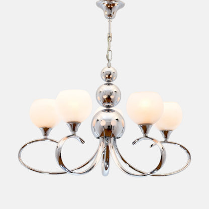 Bolso Chandelier, 5 Lights, Metal, 60×68cm - Chrome