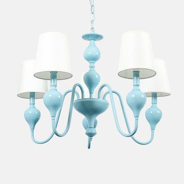 Chandelier 5 Lights Metal 72×60cm Blue - نجفة 5 لمبة معدن 72×60 سم لبني