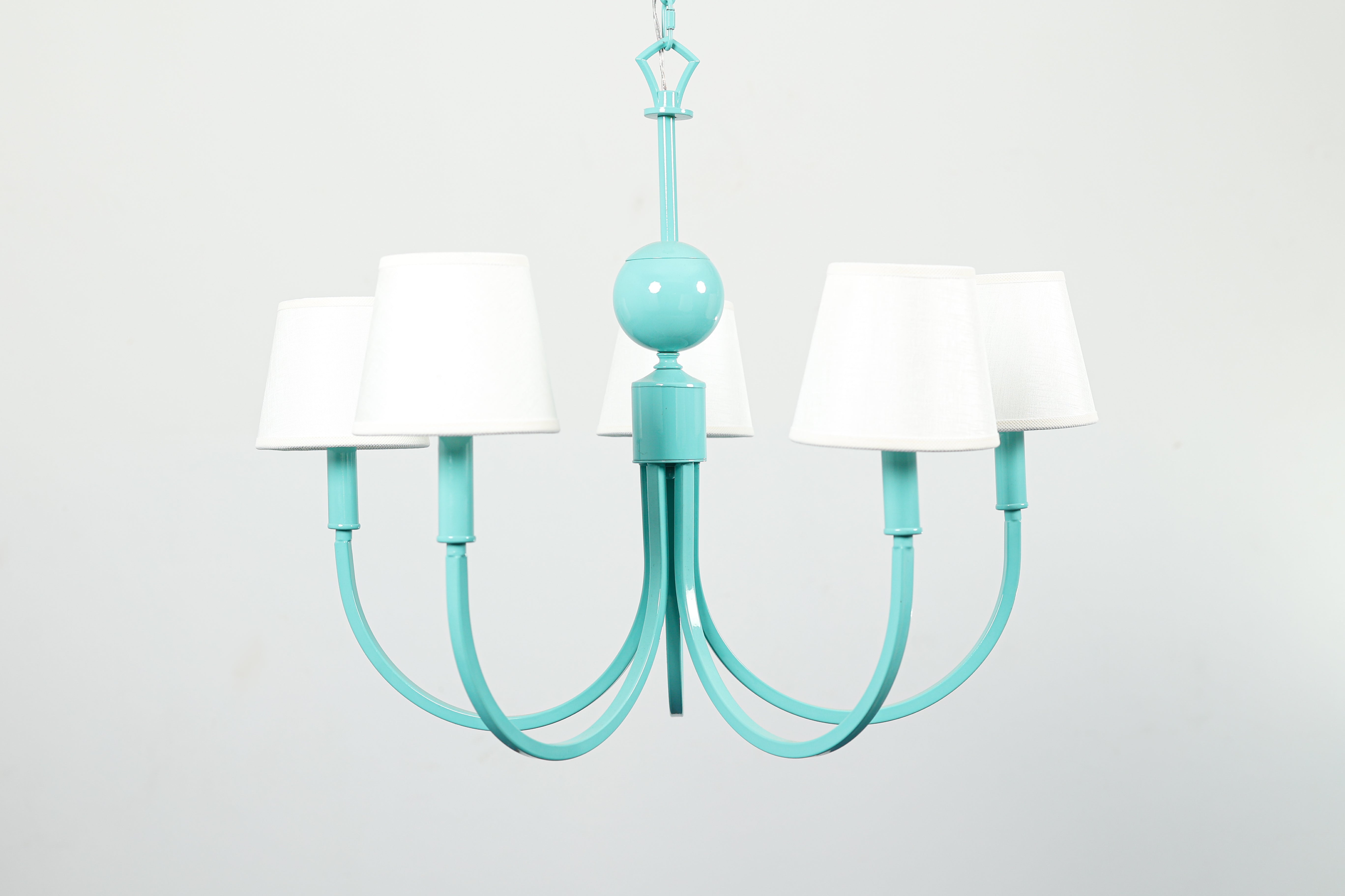 Milano Chandelier 5 Lights Metal 65×70cm Green - نجفة ميلانو 5 لمبة معدن 65×70 سم أخضر