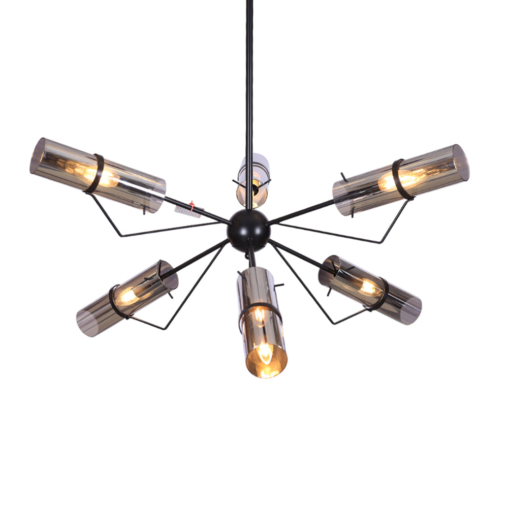 Olivia 6-Light black chandelier