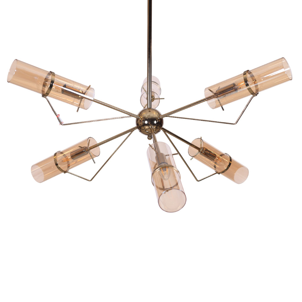 Olivia 6-Light Solitaire Gold Chandelier