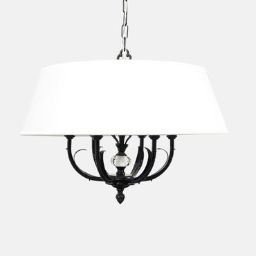 Chandelier 6 Lights Metal 60×50cm Black - نجفة 6 لمبة معدن 60×50 سم أسود