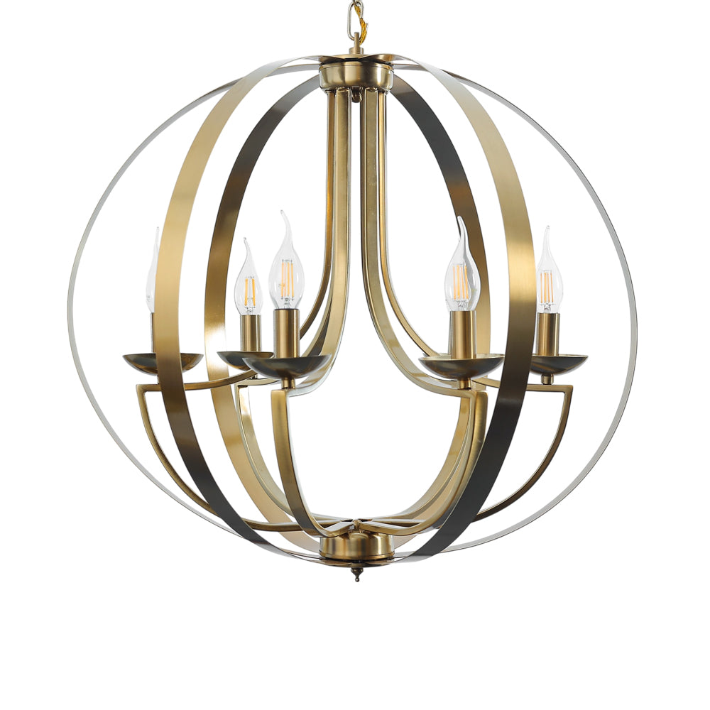 Chandelier, 6 Lights, Metal, 60×70cm - Oxide