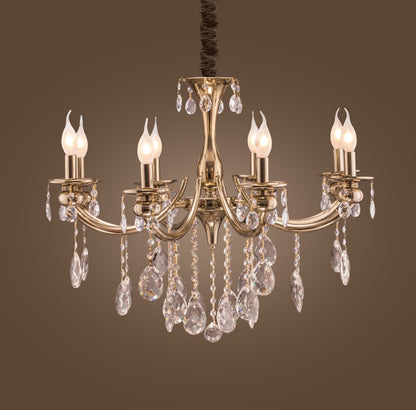 Masloub 5133 Solitaire Gold 8-Arm Chandelier
