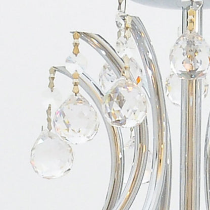 Rayza Chandelier, 8 Lights, Metal, 65×80cm - Chrome