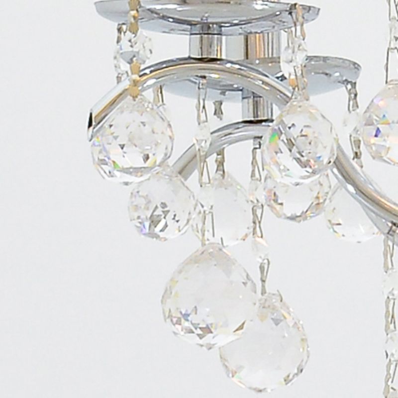 Rayza Chandelier, 8 Lights, Metal, 65×80cm - Chrome