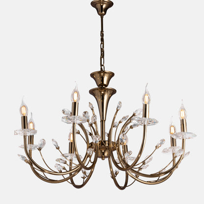 Palace Chandelier, 6 Lights, Metal, 75×60cm - Solitaire Gold