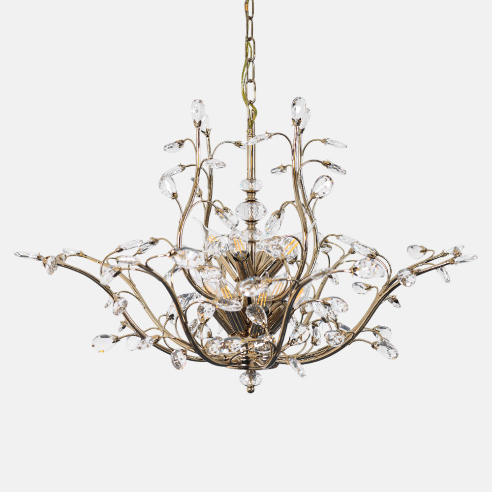 نجفة إيفانثيا الذهبية ذات الثمانية لمبة 