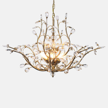 Evanthia 8 Arms Solitaire Gold Chandelier