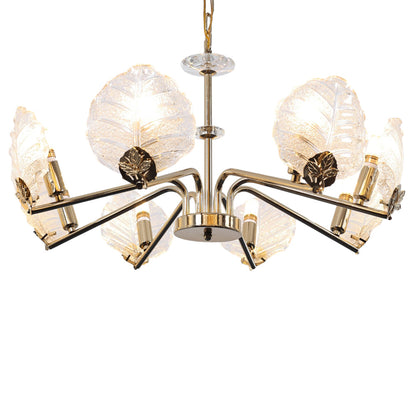 Ophelia Chandelier, 8 Lights, Metal, 65×65cm - Solitaire Gold-نجفة أوفيليا، 8 لمبة، معدن، 65×65 سم - سوليتير ذهبي