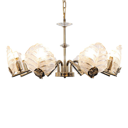 Ophelia Chandelier, 8 Lights, Metal, 65×65cm - Solitaire Gold-نجفة أوفيليا، 8 لمبة، معدن، 65×65 سم - سوليتير ذهبي
