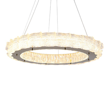 Noelle LED Chandelier, Stainless Steel, 80×80cm - Solitaire Gold-نجفة ليد نويل، استانلس ستيل، 80×80 سم - سوليتير ذهبي