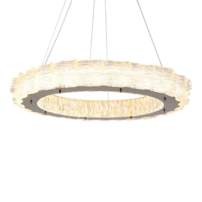 Noelle LED Chandelier, Stainless Steel, 80×80cm - Solitaire Gold-نجفة ليد نويل، استانلس ستيل، 80×80 سم - سوليتير ذهبي