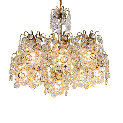 Bellora Chandelier, 8 Lights, Metal, 69×70cm - Solitaire Gold-نجفة بيلورا، 8 لمبة، معدن، 69×70 سم - سوليتير ذهبي