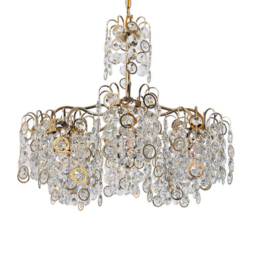Bellora Chandelier, 8 Lights, Metal, 69×70cm - Solitaire Gold-نجفة بيلورا، 8 لمبة، معدن، 69×70 سم - سوليتير ذهبي