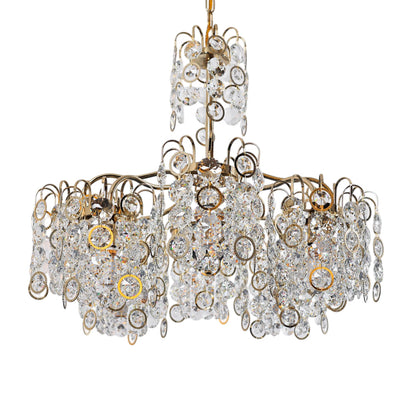 Bellora Chandelier, 8 Lights, Metal, 69×70cm - Solitaire Gold-نجفة بيلورا، 8 لمبة، معدن، 69×70 سم - سوليتير ذهبي