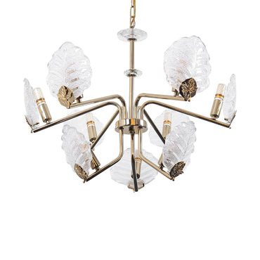Ophelia Chandelier, 9 Lights, Metal, 65×60cm - Solitaire Gold-نجفة أوفيليا، 9 لمبة، معدن، 65×60 سم - سوليتير ذهبي