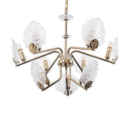Ophelia Chandelier, 9 Lights, Metal, 65×60cm - Solitaire Gold-نجفة أوفيليا، 9 لمبة، معدن، 65×60 سم - سوليتير ذهبي