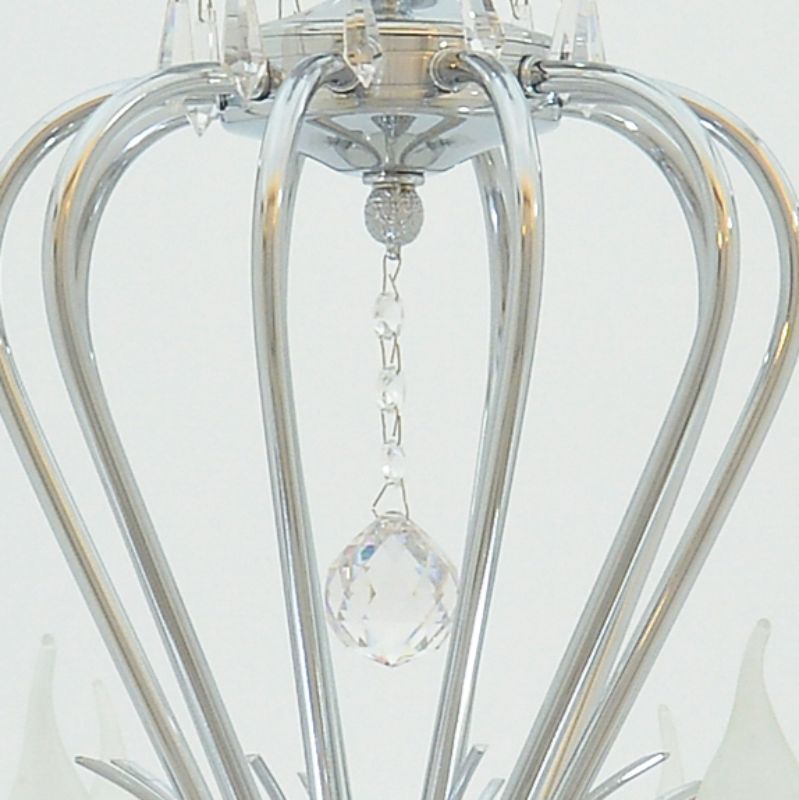 Kora10 Chandelier, 10 Lights, Metal, 65×80cm - Chrome