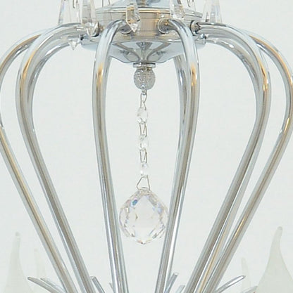 Kora10 Chandelier, 10 Lights, Metal, 65×80cm - Chrome