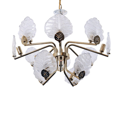 Ophelia Chandelier, 12 Lights, Metal, 65×65cm - Solitaire Gold-نجفة أوفيليا، 12 لمبة، معدن، 65×65 سم - سوليتير ذهبي