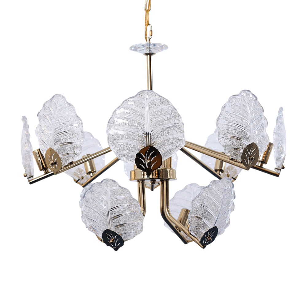 Ophelia Chandelier, 12 Lights, Metal, 65×65cm - Solitaire Gold-نجفة أوفيليا، 12 لمبة، معدن، 65×65 سم - سوليتير ذهبي