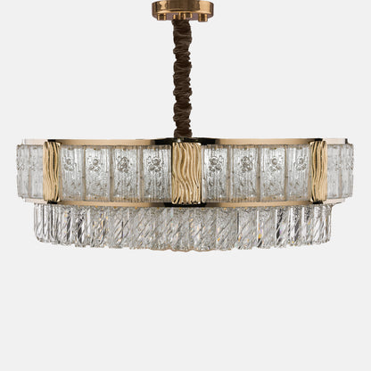 Kara Chandelier, 12 Lights, Metal, 65×70cm - Solitaire Gold