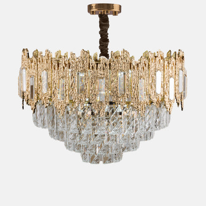 Polo Chandelier, 12 Lights, Metal, 65×70cm - Solitaire Gold
