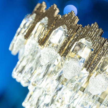 Crown Chandelier, 9 Lights, Metal/Stainless Steel, 50×60cm - Solitaire Gold