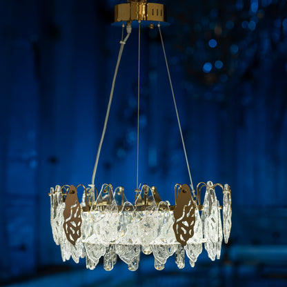 نجفة ميساكي LED، معدن/ستانلس ستيل، 80×50 سم - سوليتير جولد