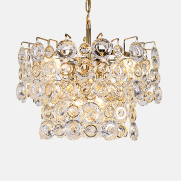 Amalia Chandelier, 6 Lights, Stainless Steel, 50×50cm - Solitaire Gold