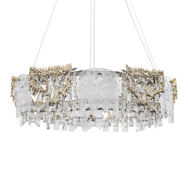 Velmira LED Chandelier, Stainless Steel, 50×60cm - Solitaire Gold-نجفة ليد فيلميرا، استانلس ستيل، 50×60 سم - سوليتير ذهبي