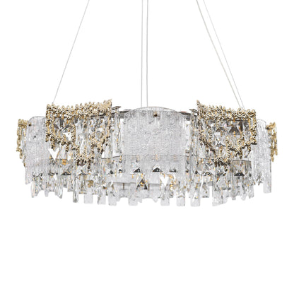 Velmira LED Chandelier, Stainless Steel, 50×60cm - Solitaire Gold-نجفة ليد فيلميرا، استانلس ستيل، 50×60 سم - سوليتير ذهبي