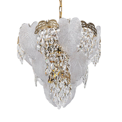 Orlaya Chandelier, 9 Lights, Metal, 50×65cm - Solitaire Gold-نجفة أورلايا، 9 لمبة، معدن، 50×65 سم - سوليتير ذهبي