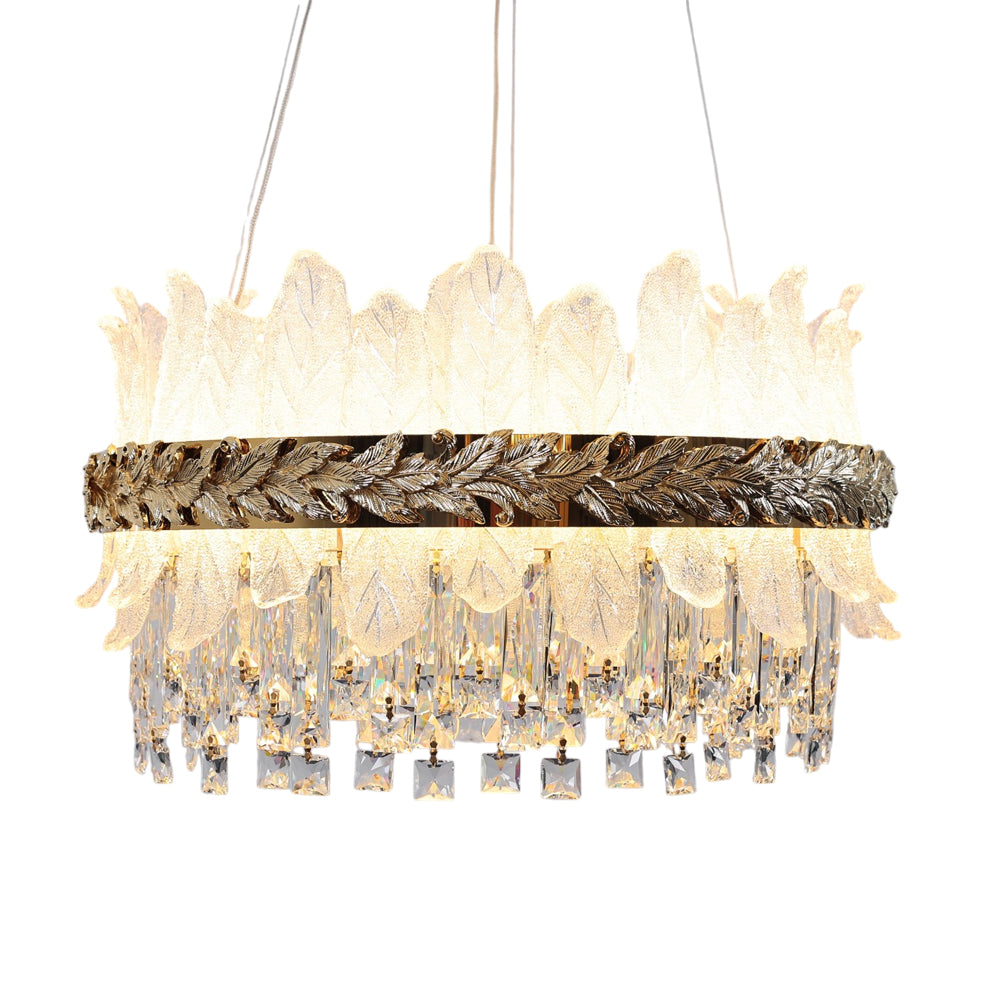 Nerelle LED Chandelier, Stainless Steel, 50×60cm - Solitaire Gold-نجفة ليد نيريل، استانلس ستيل، 50×60 سم - سوليتير ذهبي