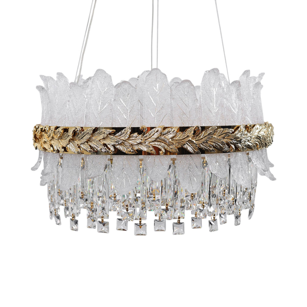 Nerelle LED Chandelier, Stainless Steel, 50×60cm - Solitaire Gold-نجفة ليد نيريل، استانلس ستيل، 50×60 سم - سوليتير ذهبي
