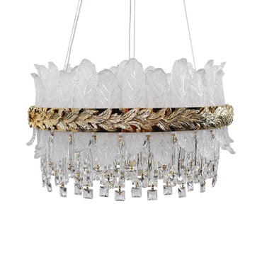 Nerelle LED Chandelier, Stainless Steel, 50×60cm - Solitaire Gold-نجفة ليد نيريل، استانلس ستيل، 50×60 سم - سوليتير ذهبي
