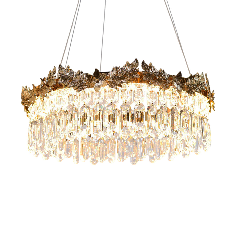 Mirielle LED Chandelier, Stainless Steel, 50×65cm - Solitaire Gold-نجفة ليد ميرييل، استانلس ستيل، 50×65 سم - سوليتير ذهبي