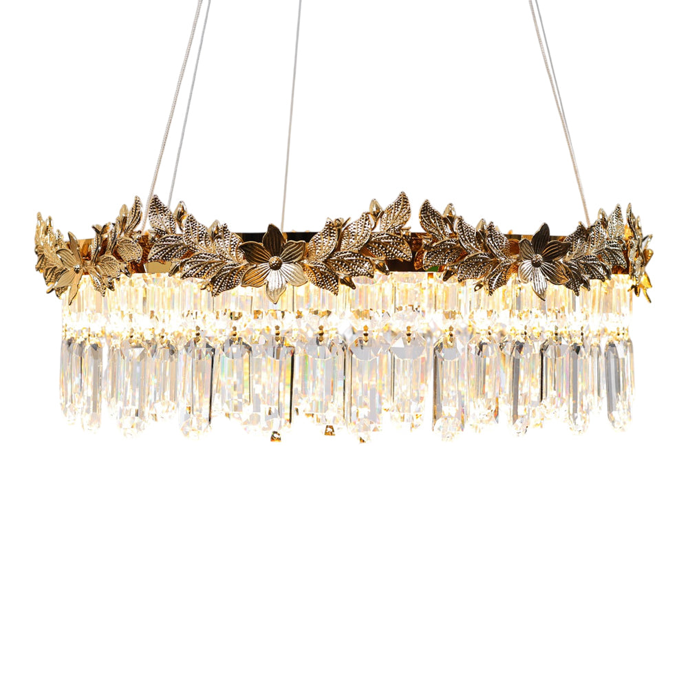 Mirielle LED Chandelier, Stainless Steel, 50×65cm - Solitaire Gold-نجفة ليد ميرييل، استانلس ستيل، 50×65 سم - سوليتير ذهبي