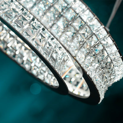 Arena led 55cm Chrome Chandelier