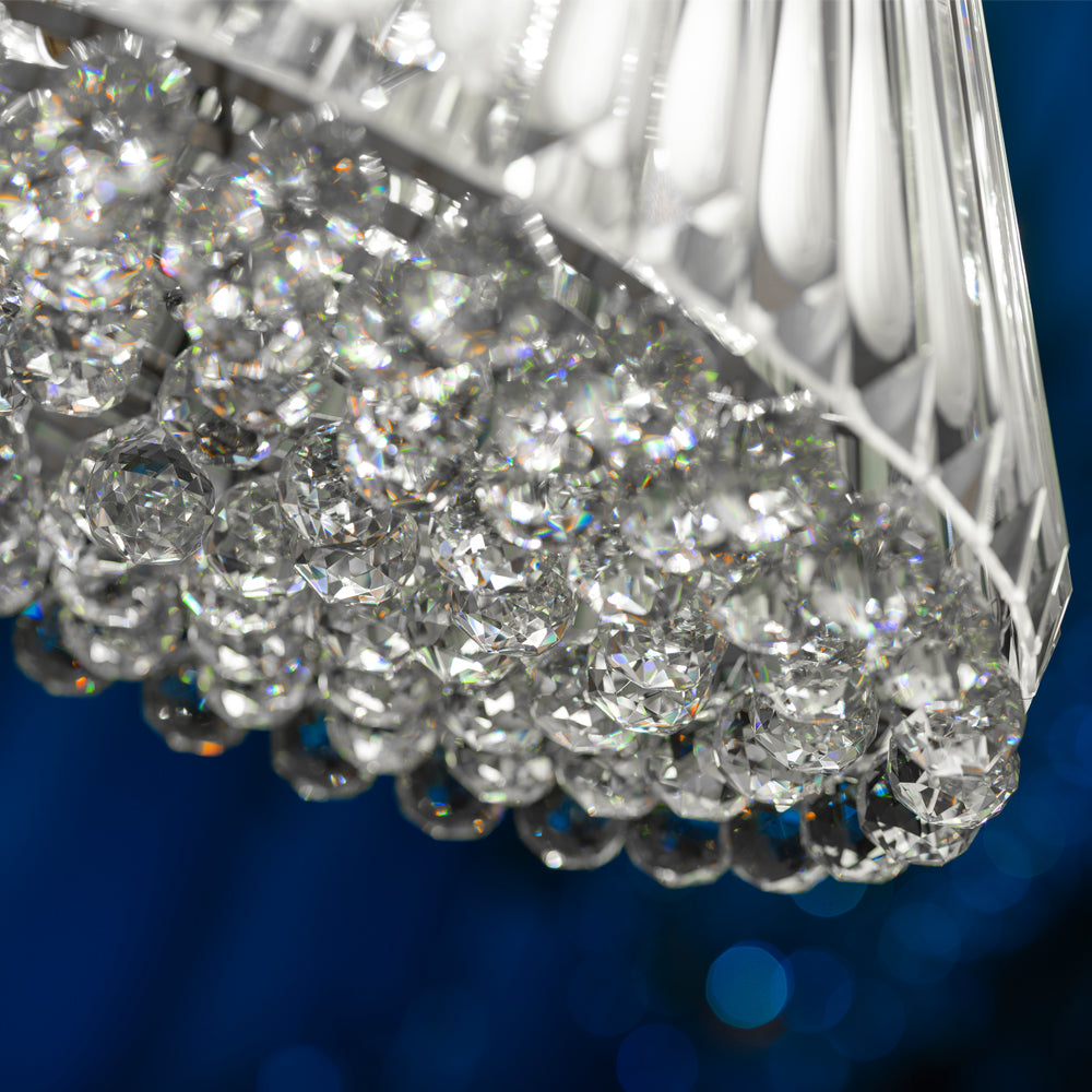 Umbrella 55cm solitaire gold chandelier