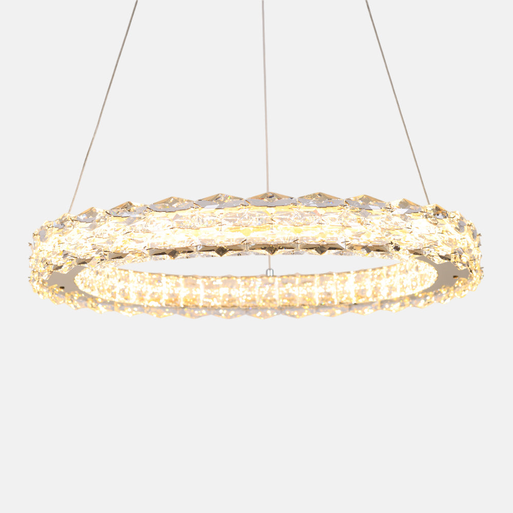 Diamanto Chandelier, Stainless Steel, 60×60cm - Solitaire Gold