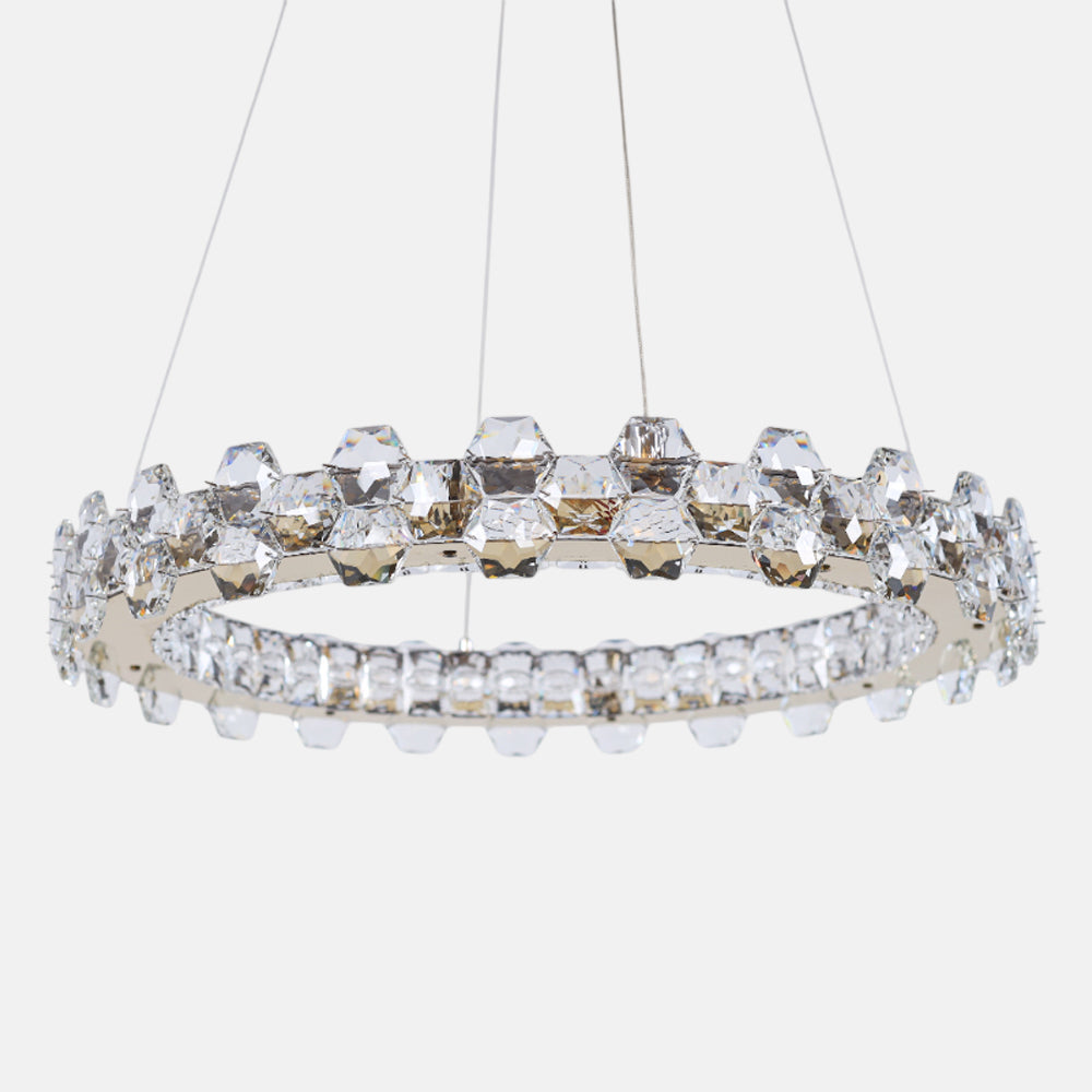 نجفة نيفلي، من الفولاذ المقاوم للصدأ، 60×60 سم - سوليتير ذهبي 